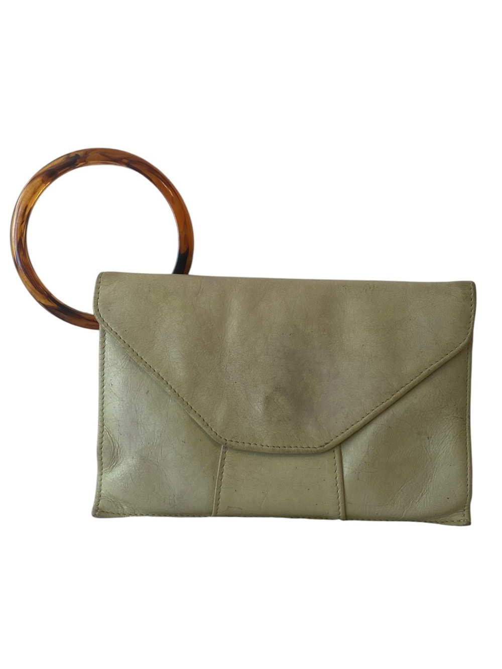 Hobo International Vintage 90s Y2K Sage Leather Clutch Wallet Set